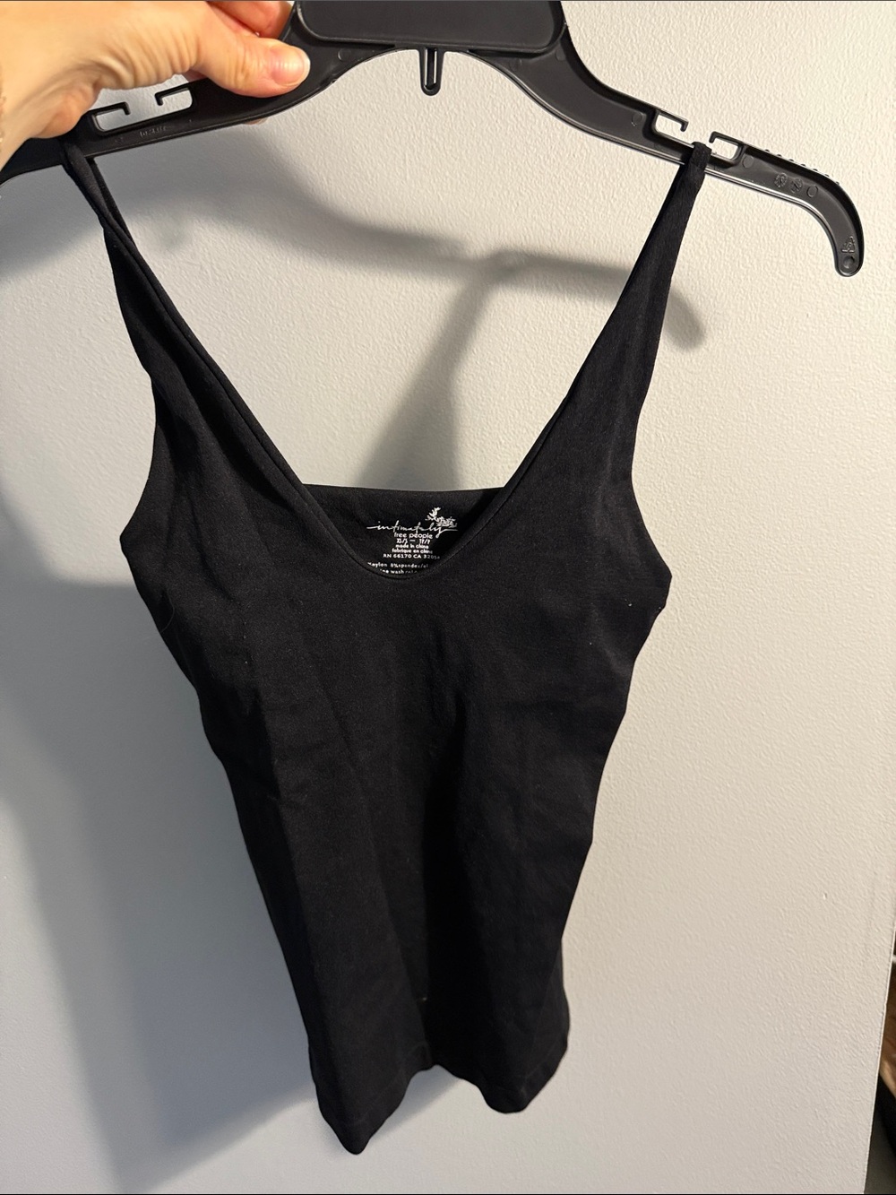 Free People Black Scoop-Neck Tank Top